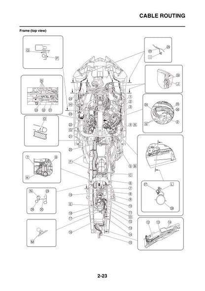 Yamaha R7 YZF-R7 YZF690 Motorcycle Service Manual table of contents