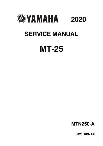 Yamaha MT25 FZ25 MT-25 FZ-25 MTN250 Motorcycle Service Manual factory service manual title page