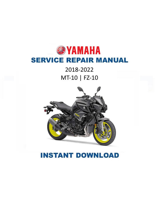 Yamaha MT10 FZ10 MT-10 FZ-10 Motorcycle Service Manual - Service Manual PDF Instant Download