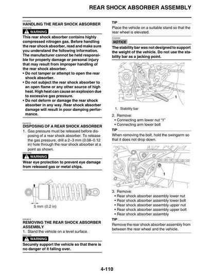 Yamaha NIKEN 850 Motorcycle Service Manual sample page from service manual