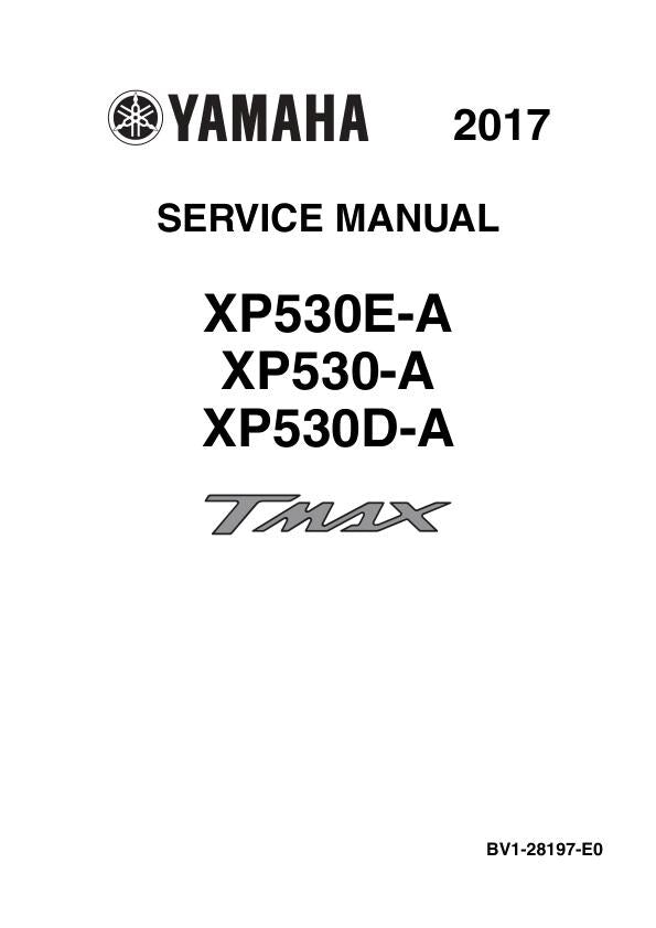 Yamaha TMAX 530 Scooter Service Manual factory service manual title page