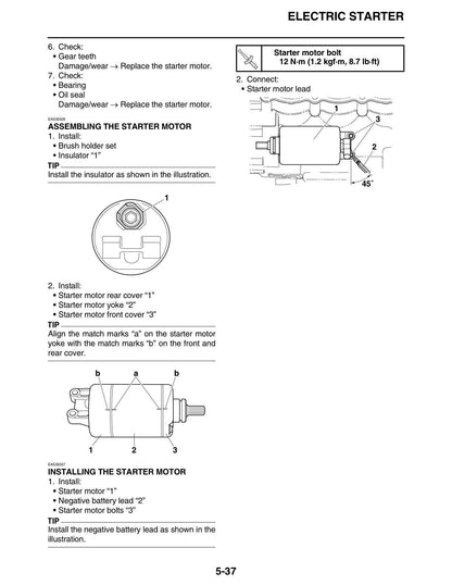 Yamaha FJ09 Tracer FJ-09 Motorcycle Service Manual sample page with technical illustrations