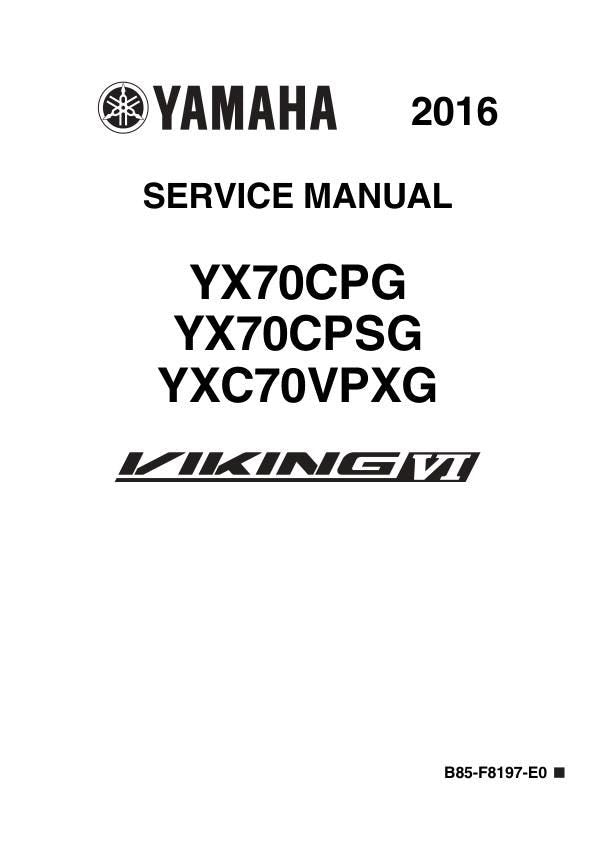 Yamaha Viking VI 700 UTV Service Manual factory service manual title page