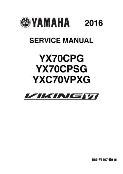 Yamaha Viking VI 700 UTV Service Manual factory service manual title page