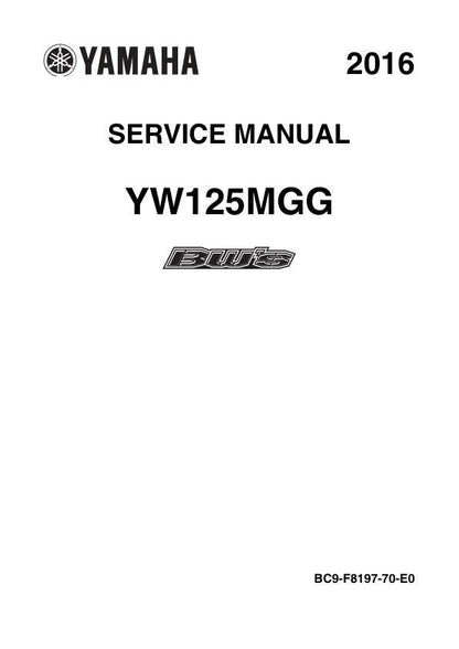 Yamaha BW's 125 Scooter Service Manual | 2016-2020 - sample page 2
