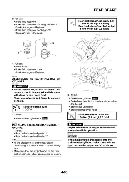 Yamaha MT07 FZ07 MT-07 FZ-07 Motorcycle Service Manual sample page showing repair procedures