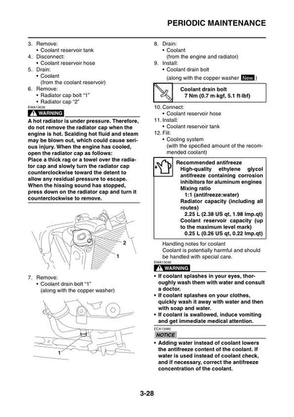 Yamaha FZ8NA Naked FZ8SA Fazer Motorcycle Service Manual sample page from service manual