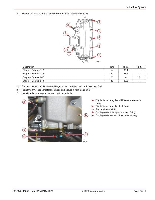 Mercury Racing 450R Supercharged Outboard Service Manual sample page from service manual