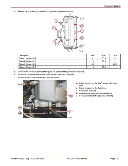 Mercury Racing 450R Supercharged Outboard Service Manual sample page from service manual