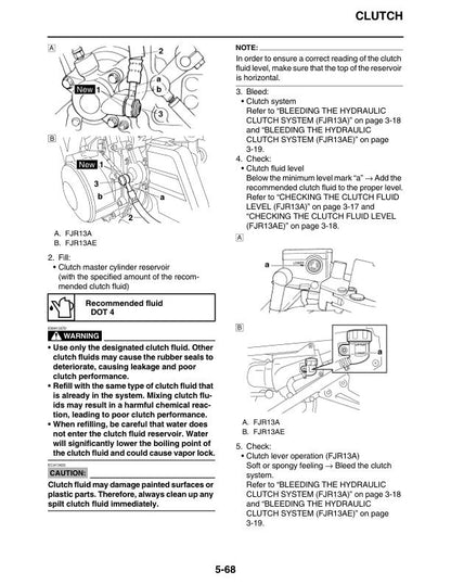 Yamaha FJR1300A Motorcycle Service Manual sample page from the repair manual