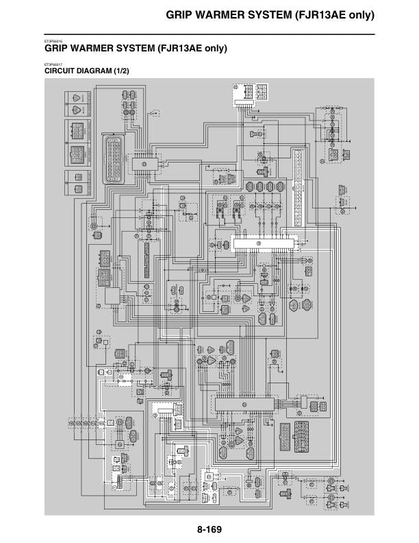 Yamaha FJR1300A Motorcycle Service Manual sample page