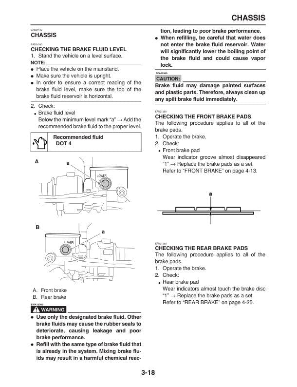 Yamaha Morphous Maxam CP250V Scooter Service Manual table of contents