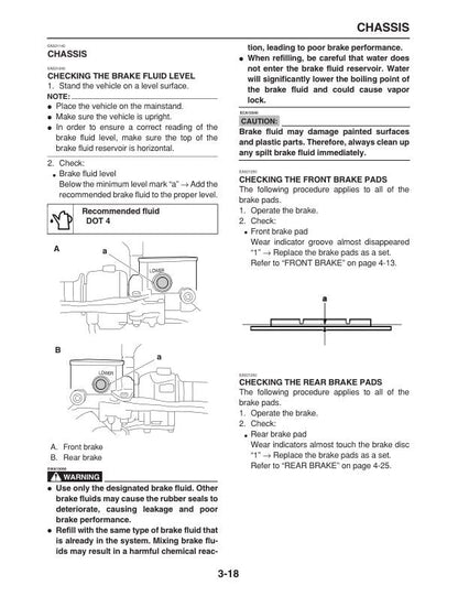 Yamaha Morphous Maxam CP250V Scooter Service Manual table of contents