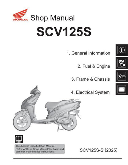 Honda Elite 125 Scooter Service Manual | 2024-2026 - sample page 2