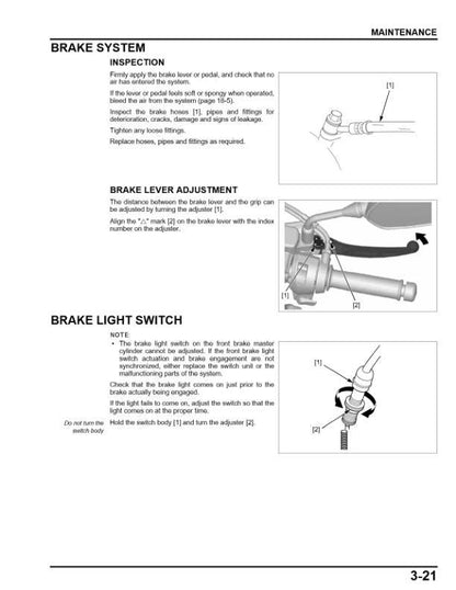 Honda CBR650R Baby Fireblade Motorcycle Service Manual | 2021-2022 - sample page 4