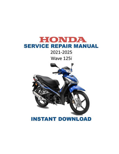 Honda Wave 125i Scooter Service Manual - Service Manual PDF Instant Download