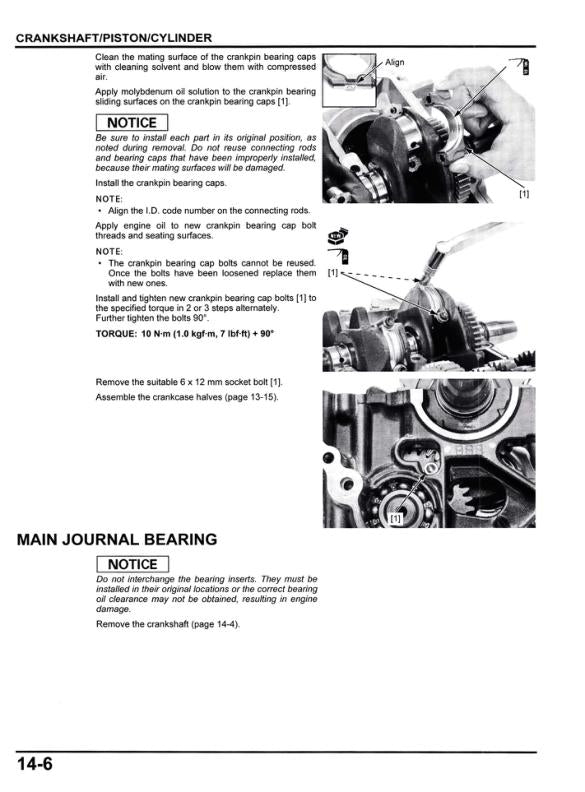Honda ADV 750 Scooter Service Manual sample page with service data and tables
