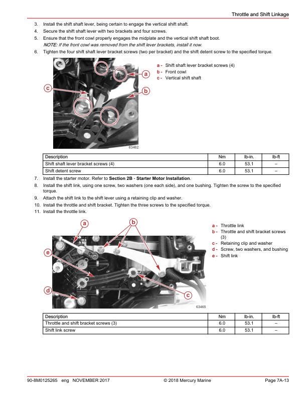 Mercury 15 20 EFI Outboard Service Manual sample page showing schematics and diagrams