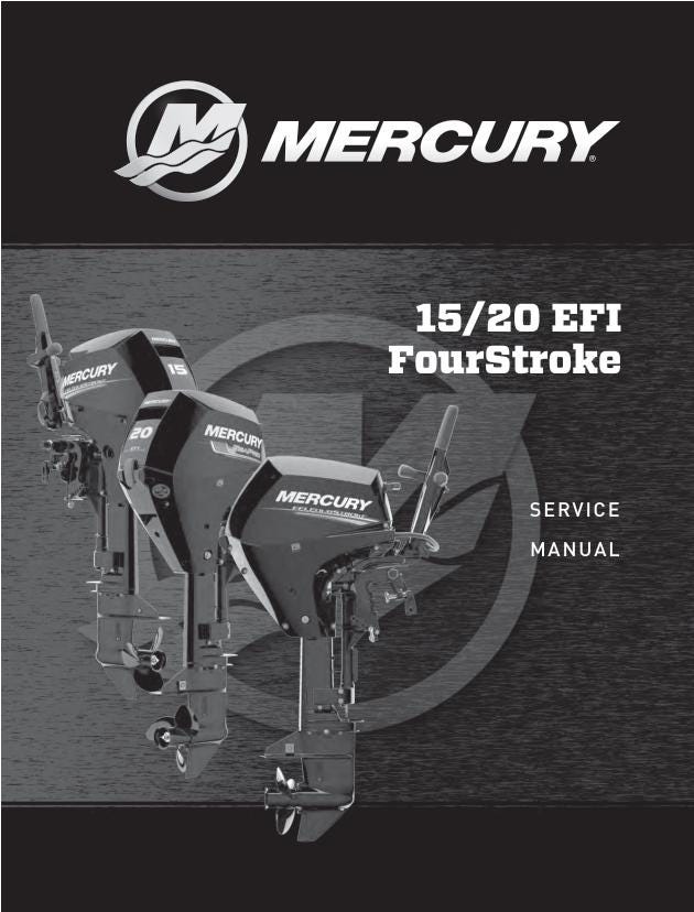 Mercury 15 20 EFI Outboard Service Manual factory service manual title page