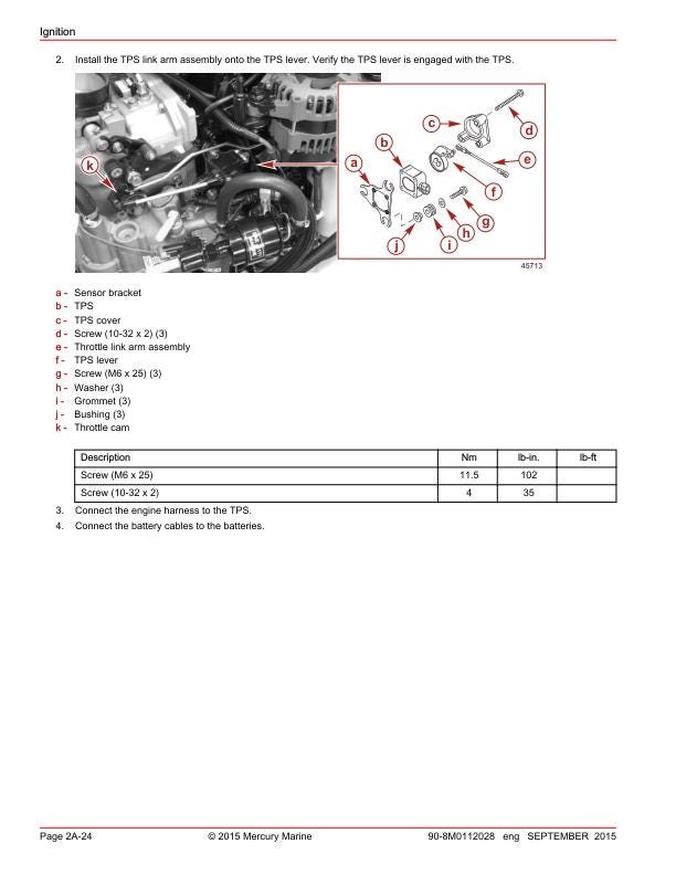 Mercury OptiMax SportJet 200 Outboard Service Manual sample page from service manual