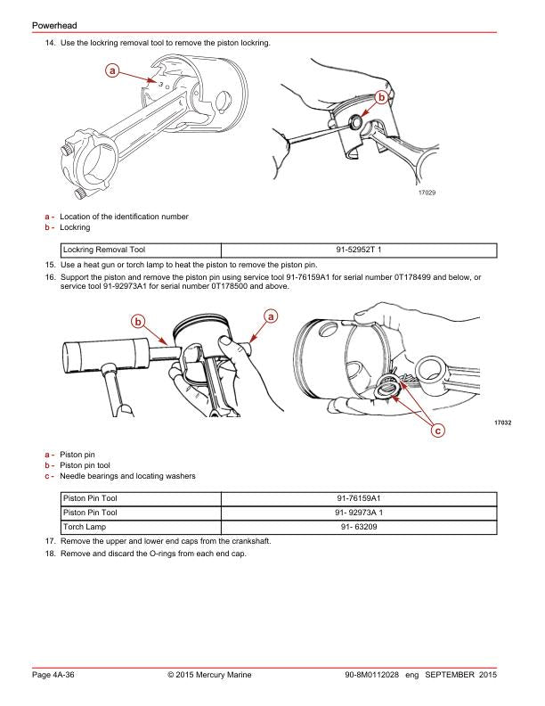 Mercury OptiMax SportJet 200 Outboard Service Manual sample page from the repair manual