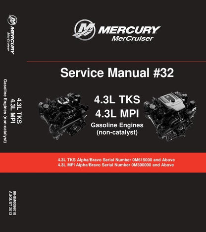 Mercury MerCruiser 4.3 TKS MPI Inboard Service Manual factory service manual title page