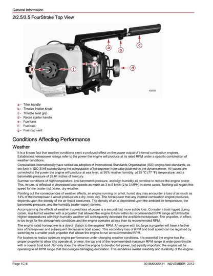 Mercury FourStroke 2.5 3.5 Outboard Service Manual sample page from service manual