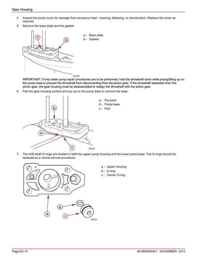 Mercury FourStroke 2.5 3.5 Outboard Service Manual sample page with technical illustrations