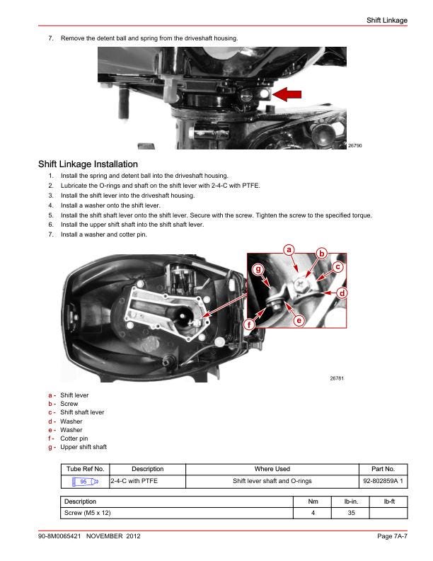 Mercury FourStroke 2.5 3.5 Outboard Service Manual sample page from the repair manual