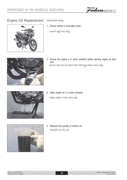 Bajaj Pulsar DTSi Motorcycle Service Repair Manual sample page from service manual