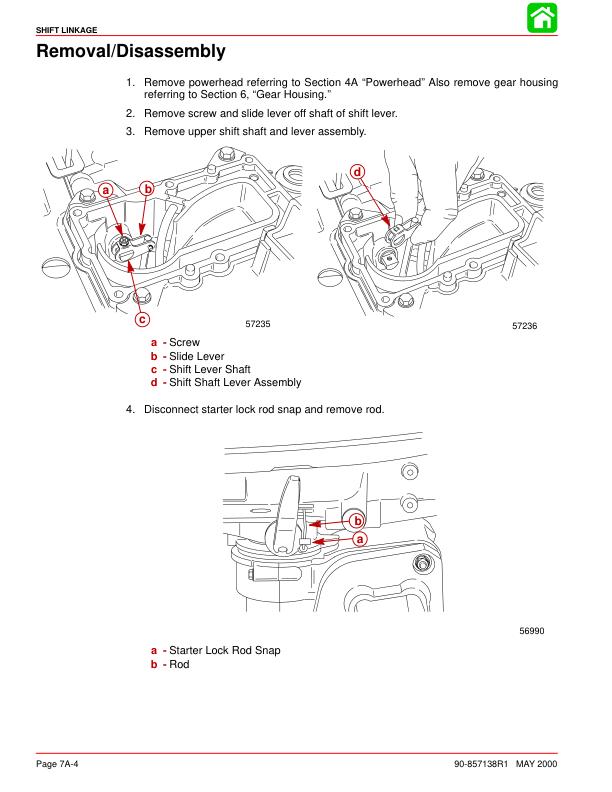 Mercury Mariner 4 5 6 HP 4-Stroke Outboard Service Manual sample page with service data and tables