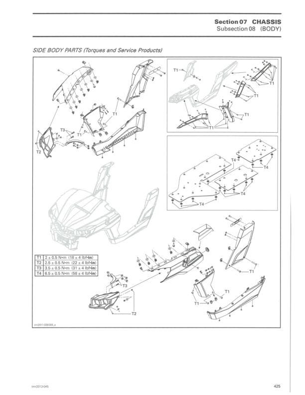 Can Am Commander 800R 1000 Service Manual sample page showing repair procedures