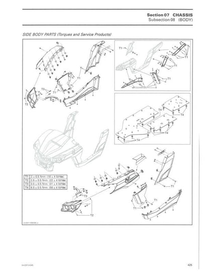 Can Am Commander 800R 1000 Service Manual sample page showing repair procedures