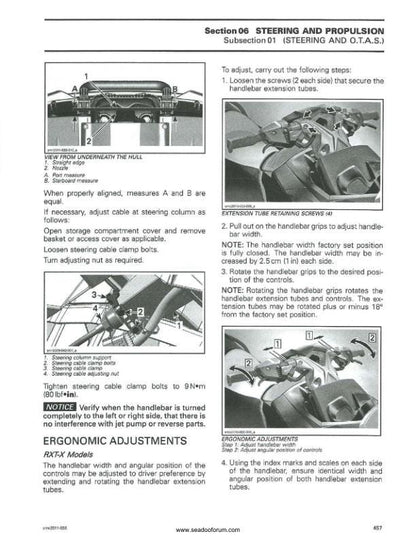 Sea-Doo GTS GTI RXT GTX Wake Service Manual sample page from the repair manual