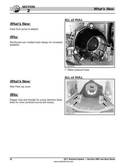 Sea-Doo GTS GTI RXT GTX Wake Service Manual sample page showing schematics and diagrams