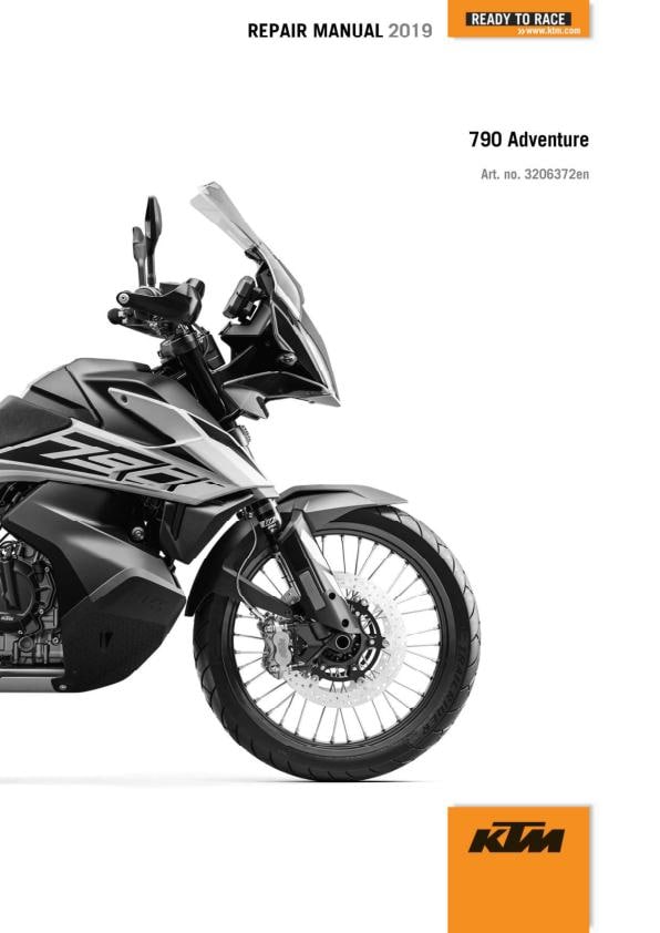 KTM 790 Adventure Motorcycle Service Manual factory service manual title page