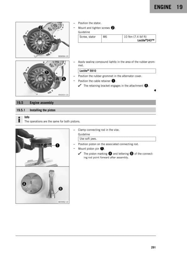 KTM 790 Adventure Motorcycle Service Manual sample page from the repair manual