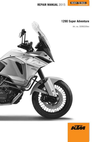 KTM 1290 Super Adventure Service Manual factory service manual title page