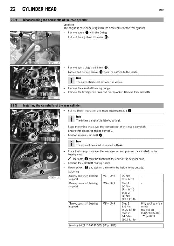KTM 1190 Adventure Motorcycle Service Manual sample page showing schematics and diagrams
