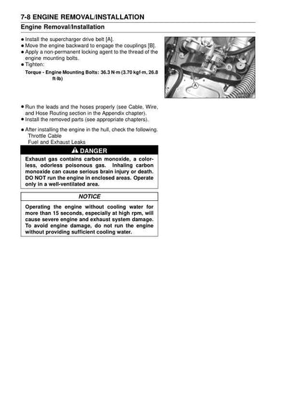 Kawasaki Jetski Ultra 310X LX R Jet Ski Service Manual sample page from the repair manual