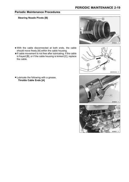 Kawasaki Jetski 800 SX R Jet Ski Service Manual sample page from service manual