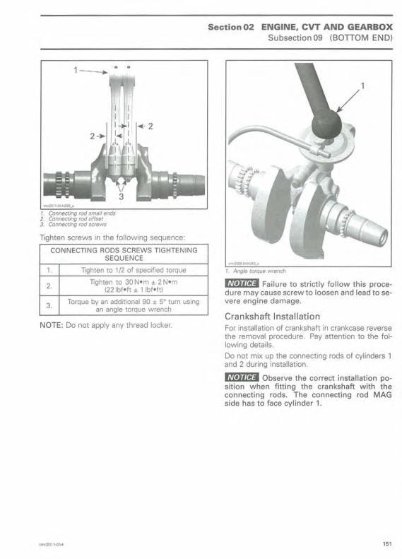Can Am Commander 800R 1000 CanAm Service Manual sample page with diagrams and specifications