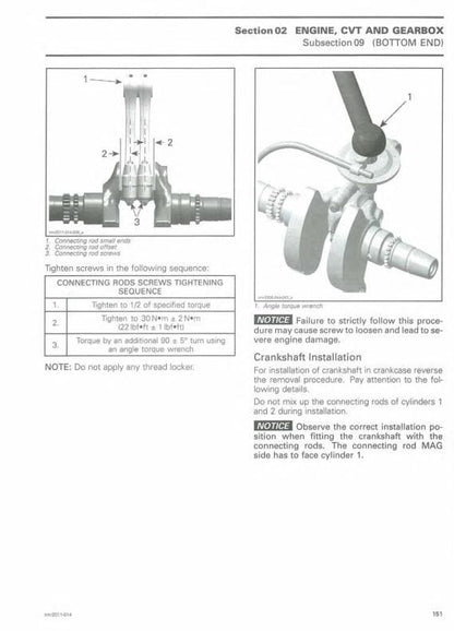 Can Am Commander 800R 1000 CanAm Service Manual sample page with diagrams and specifications