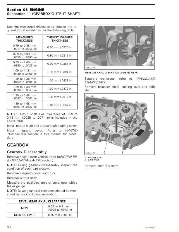 Can Am Outlander 400 EFI Service Manual sample page with technical illustrations