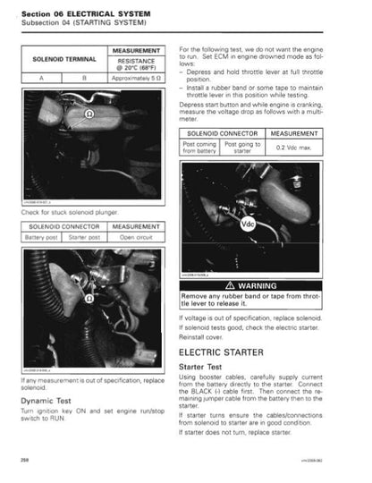 Can Am Renegade 500 800 Service Manual sample page with technical illustrations