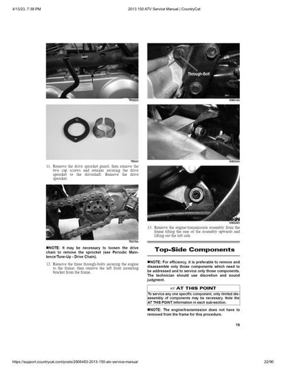 Arctic Cat Arctic Cat 150 ATV Service Manual sample page from service manual
