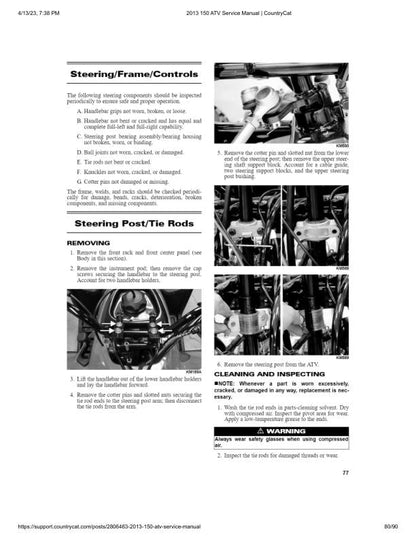 Arctic Cat Arctic Cat 150 ATV Service Manual sample page from the repair manual