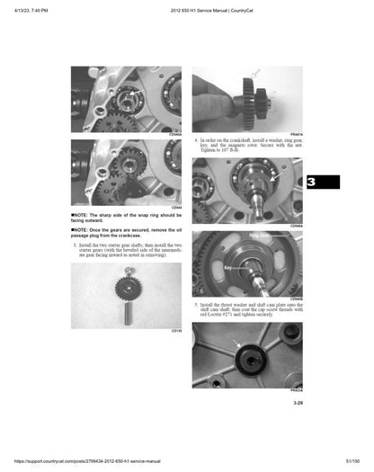 Arctic Cat 650 H1 ATV Service Manual sample page with diagrams and specifications