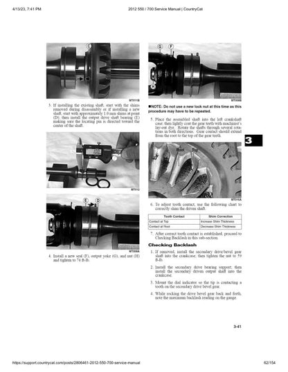 Arctic Cat 550 700 ATV Service Manual sample page with technical illustrations