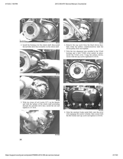 Arctic Cat 350 ATV Service Manual sample page from service manual